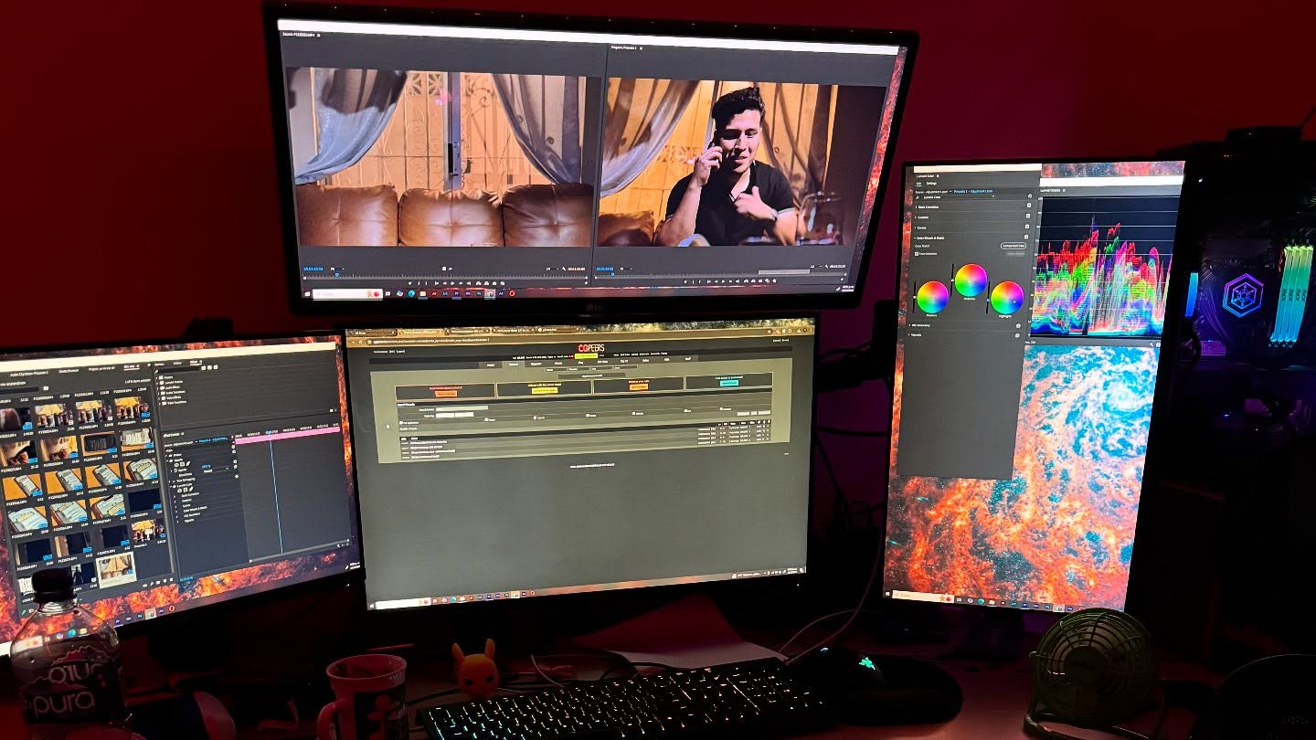 Edición de video en estudio
